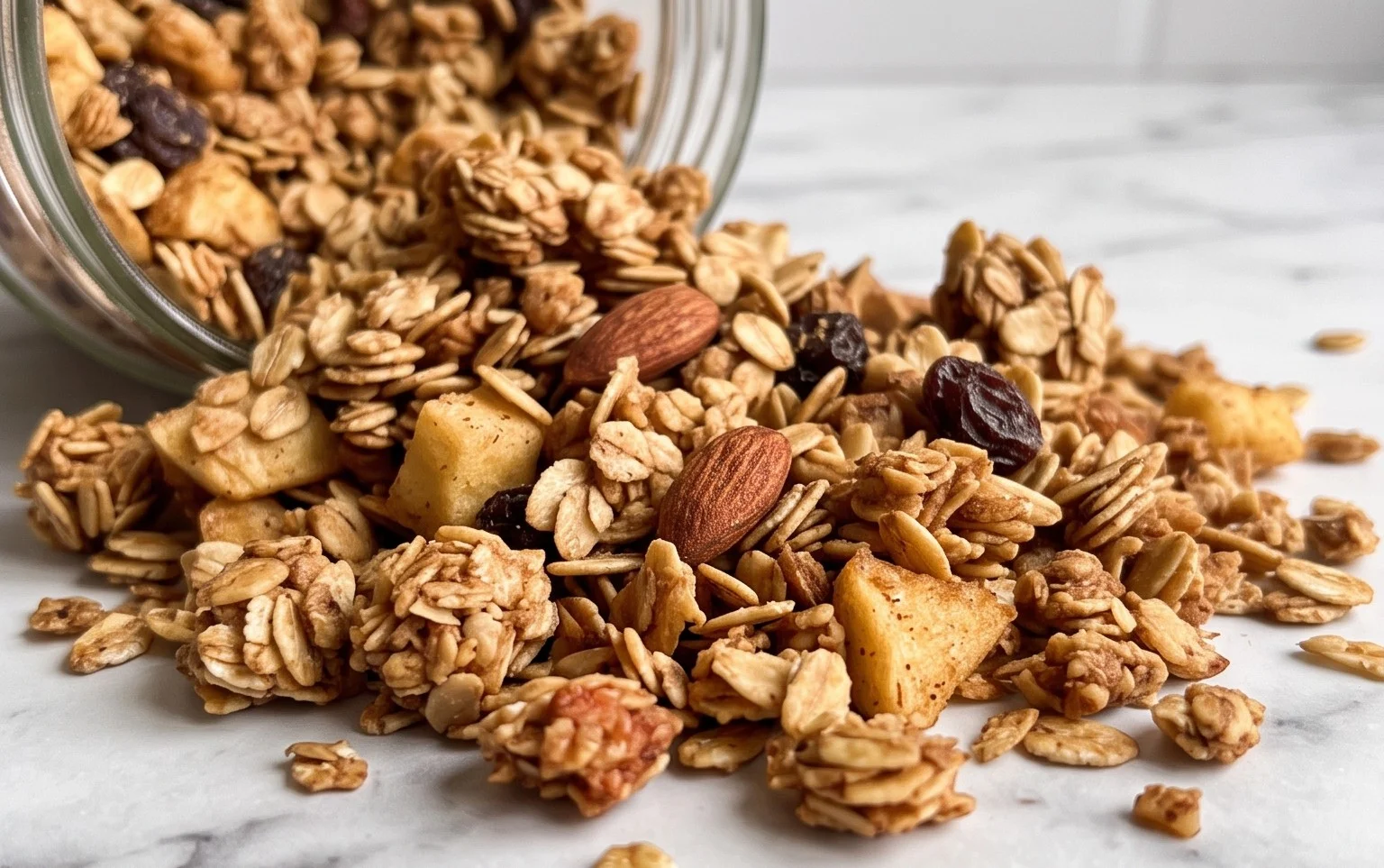 Gesundes Apfelkuchen-Granola: Knusprig & Lecker
