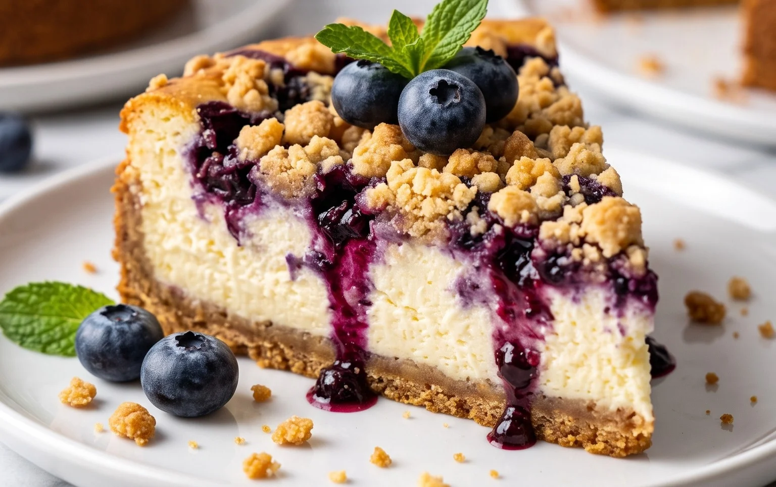 Heidelbeer-Streusel-Käsekuchen
