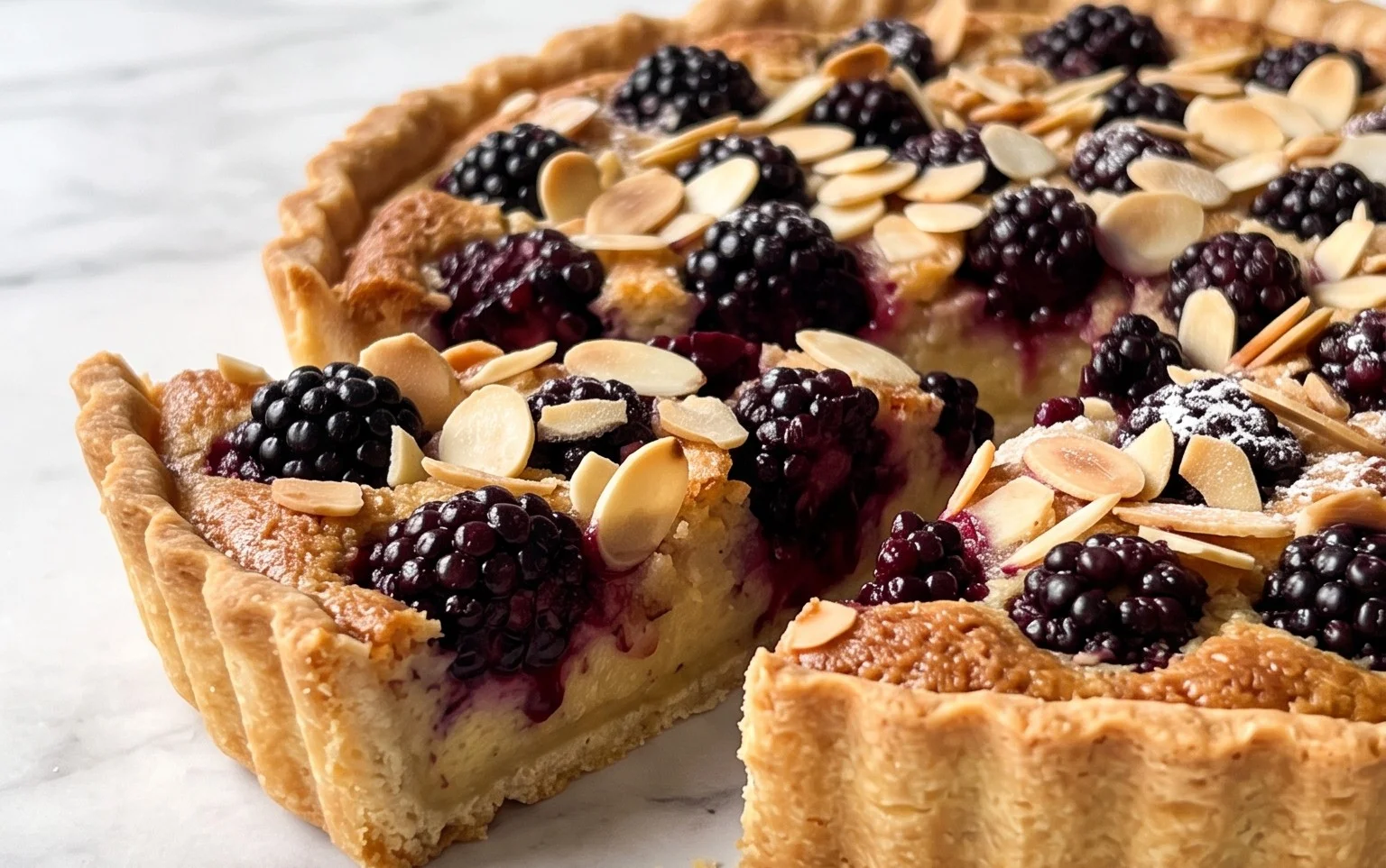 Brombeertarte mit Mandeln: Fruchtiger Genuss mit Twist